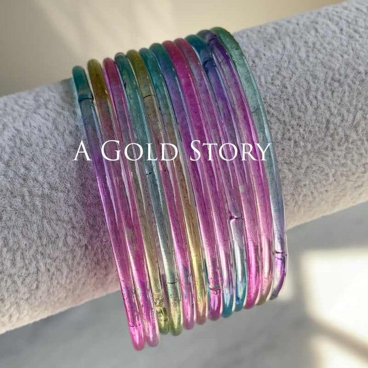 JELLY GLASS BANGLES MULTICOLOR