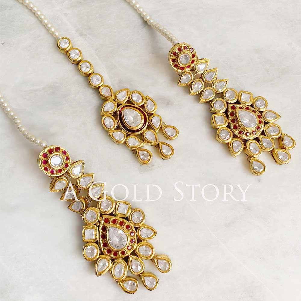 AARIANA KUNDAN EARRINGS AND TIKKA - A GOLD STORY