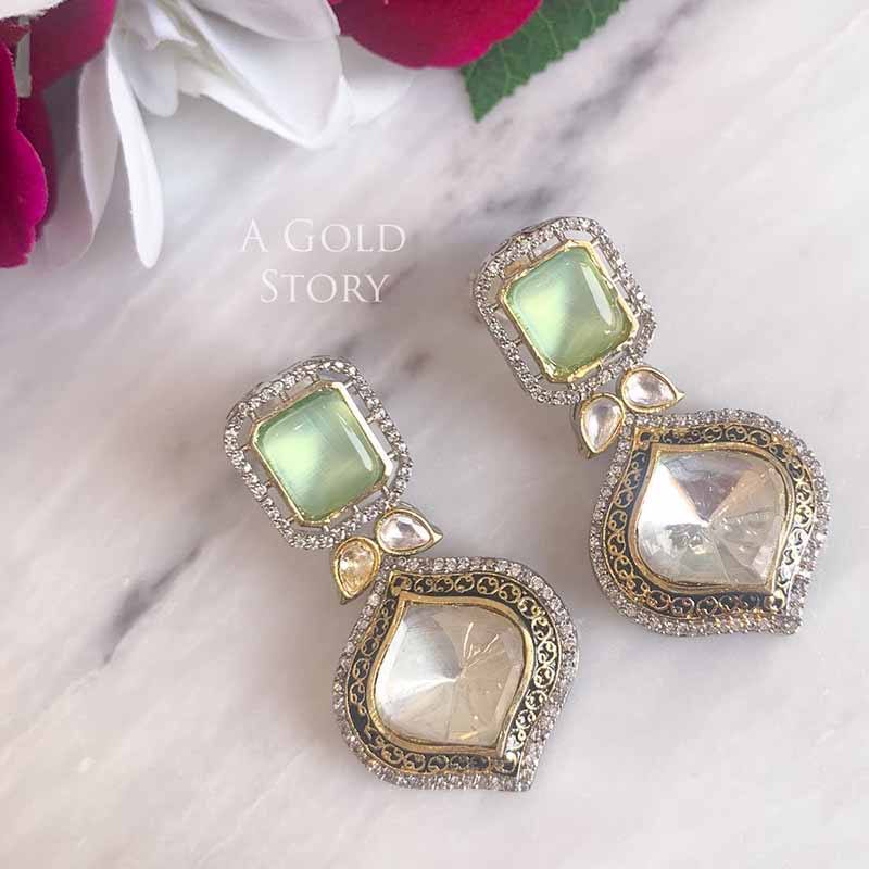 SUHANI EARRINGS MINT/ SEA GREEN - A GOLD STORY
