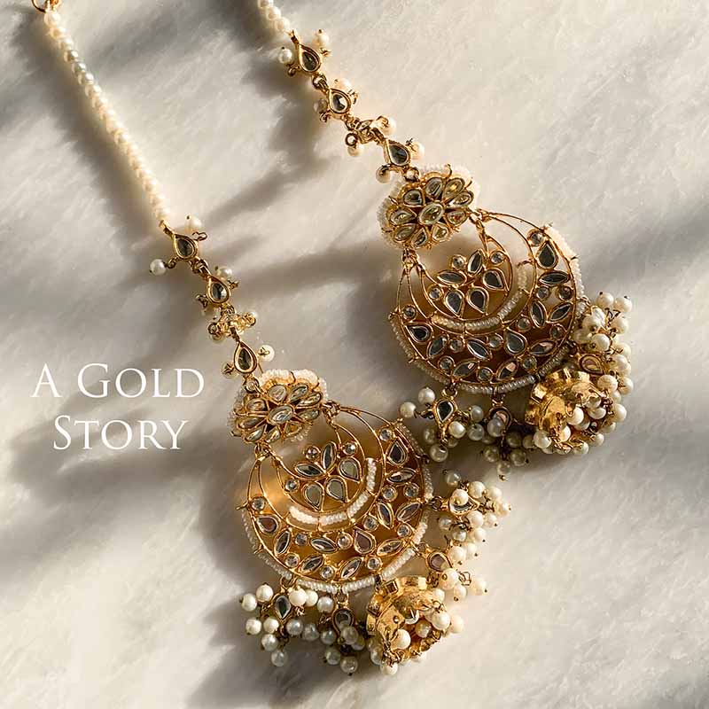 DARIA KUNDAN EARRINGS & TIKKA
