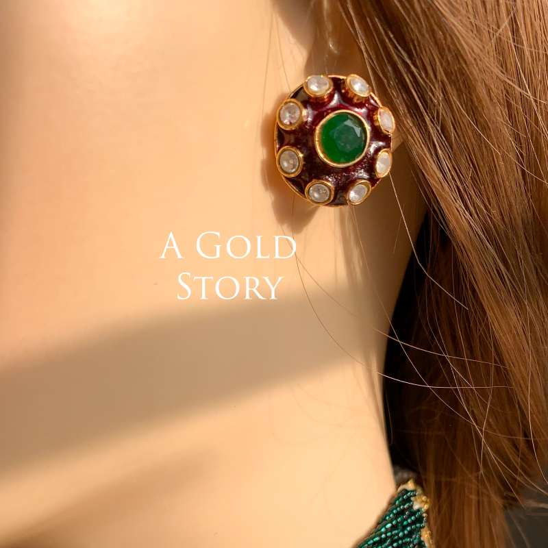 AADIMU CHOKER SET EMERALD GREEN