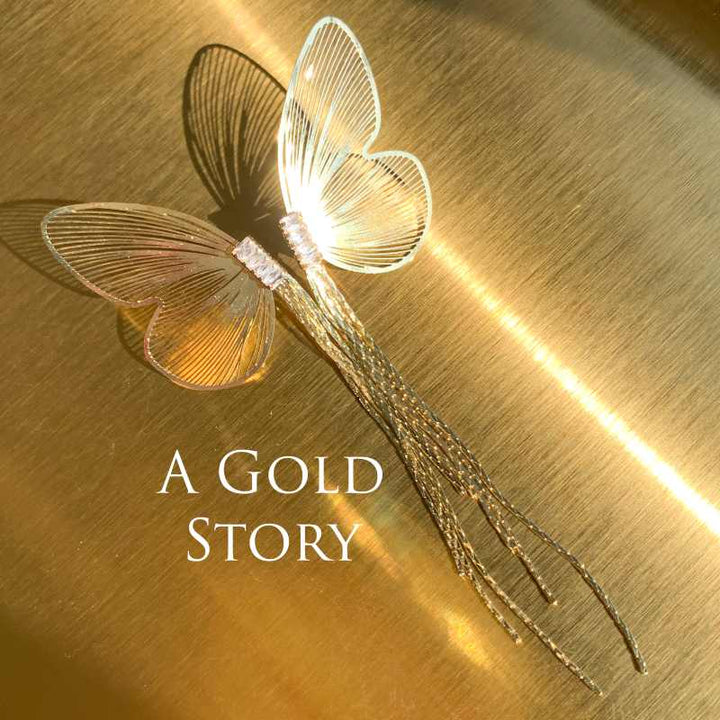 BUTTERFLY EARRINGS GOLDEN