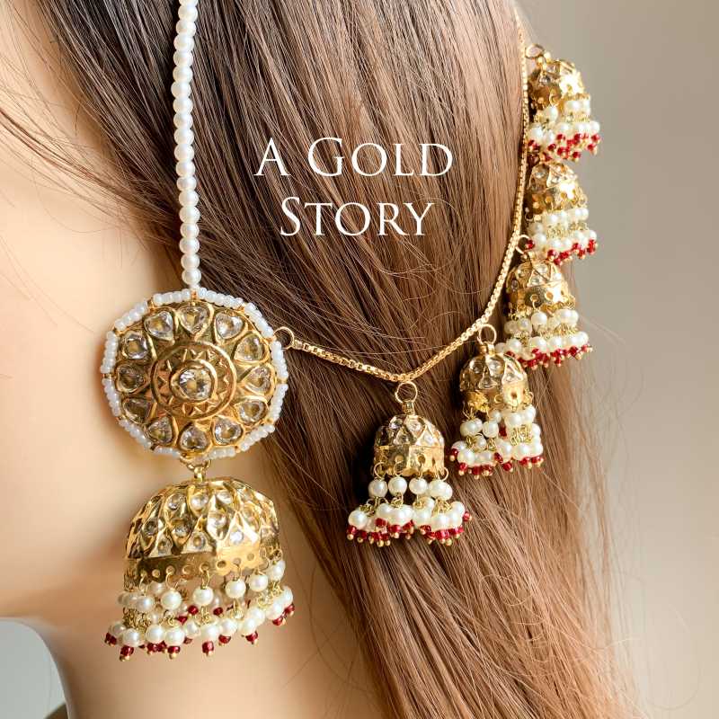 MAYA KUNDAN POLKI JHUMKAY WITH SAHARAY