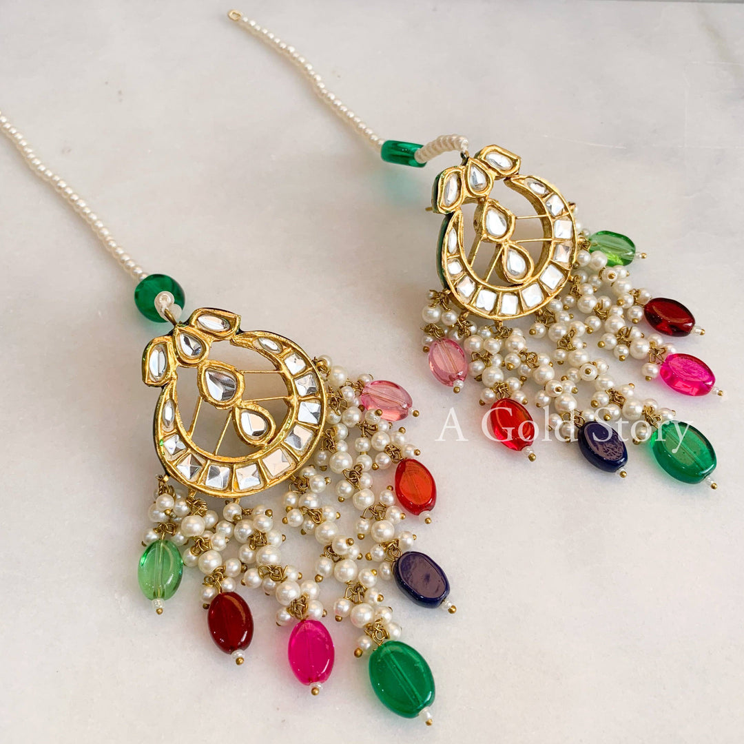 MAHIMA KUDAN EARRINGS MULTI COLOR - A GOLD STORY