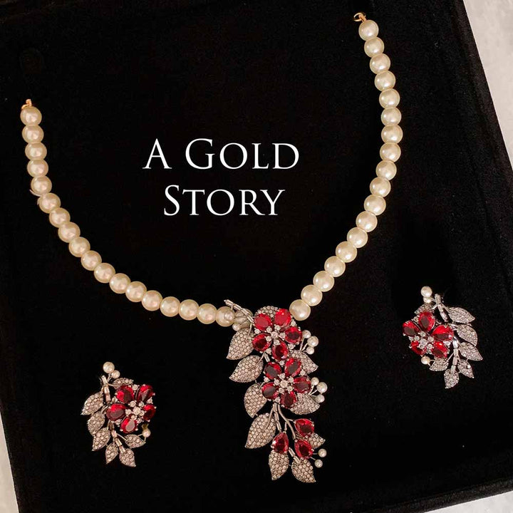 ARSHIN NECKLACE SET RED