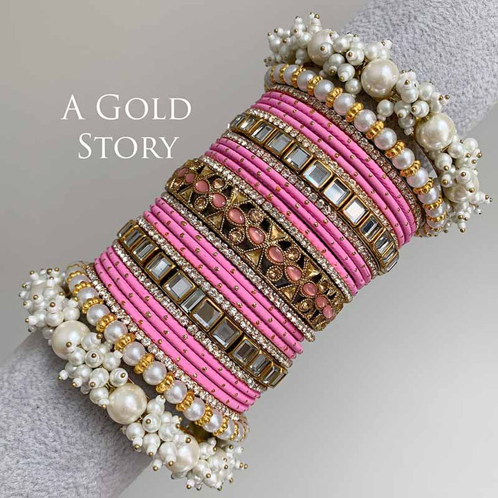 HADIYA BRIDAL BANGLES SET PINK