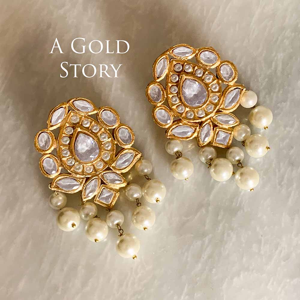HIBISCUS BRIDAL KUNDAN POLKI SET