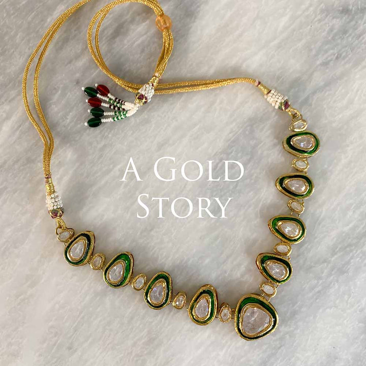 AZMIA KUNDAN POLKI NECKLACE SET
