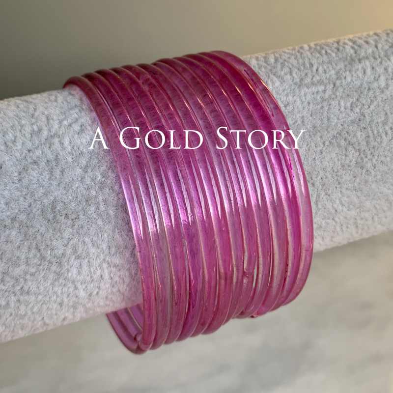 JELLY GLASS BANGLES BABY PINK
