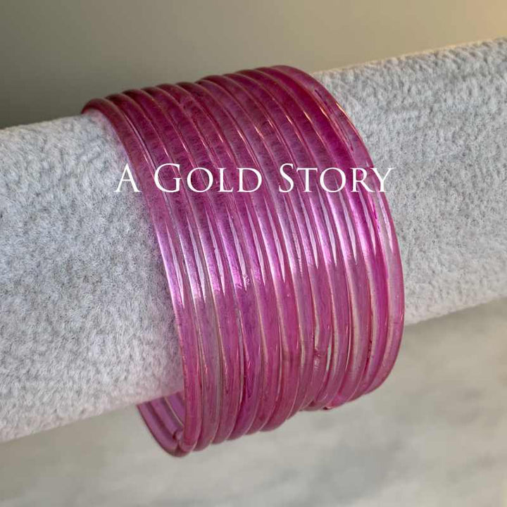 JELLY GLASS BANGLES BABY PINK