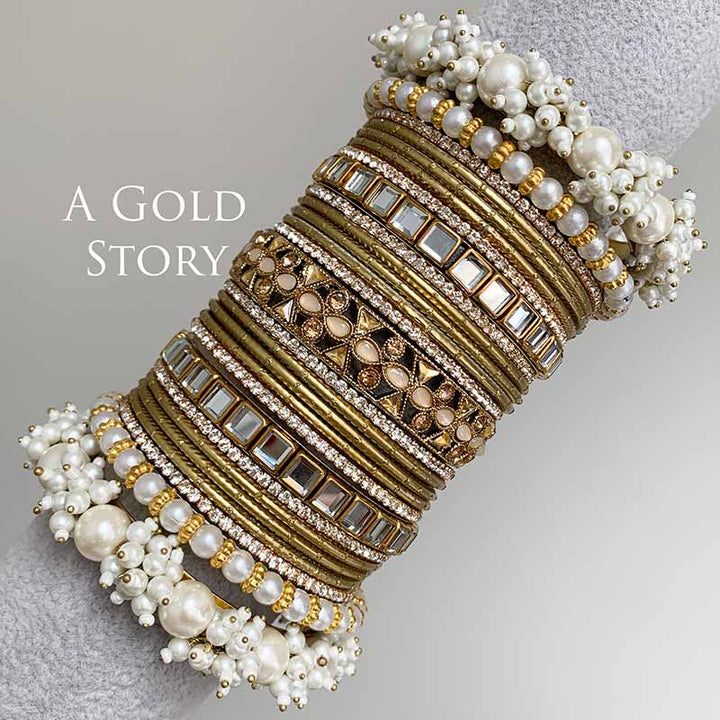 HADIYA BRIDAL BANGLES SET GOLDEN