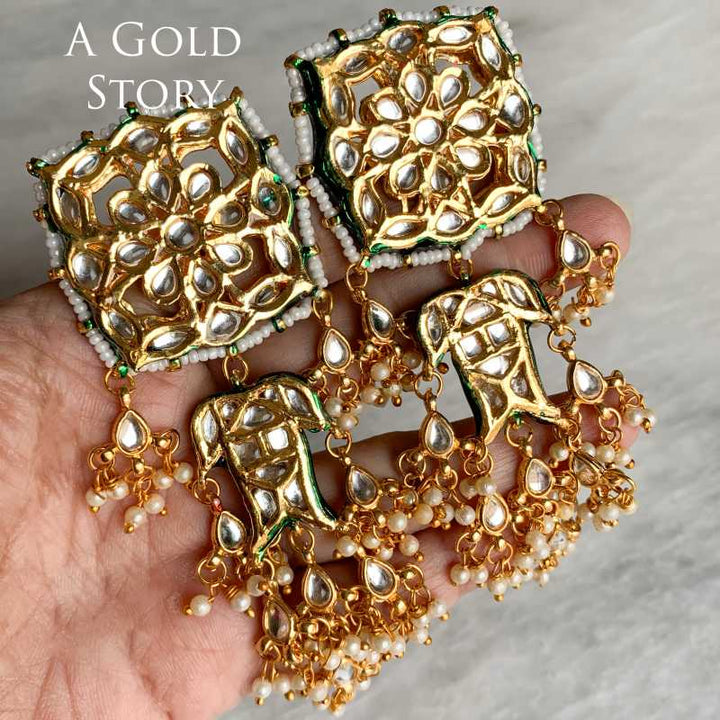 AZITA KUNDAN EARRINGS & TIKKA