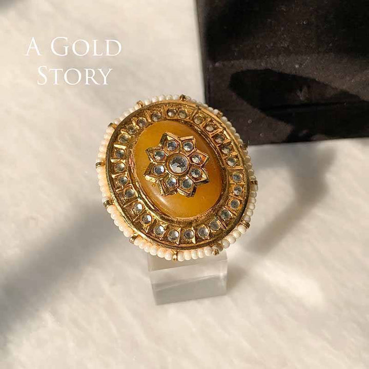 KARISA KUNDAN RING YELLOW