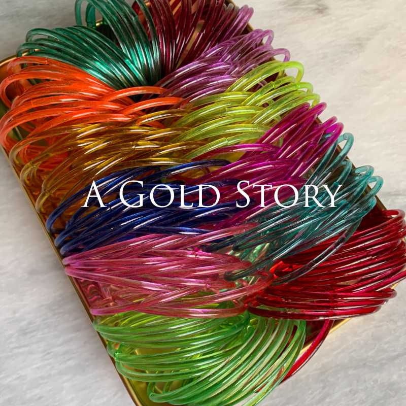 HIBA JELLY GLASS BANGLES MAROON