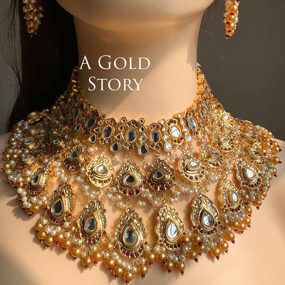 GULBADAN KUNDAN POLKI BRIDAL SET