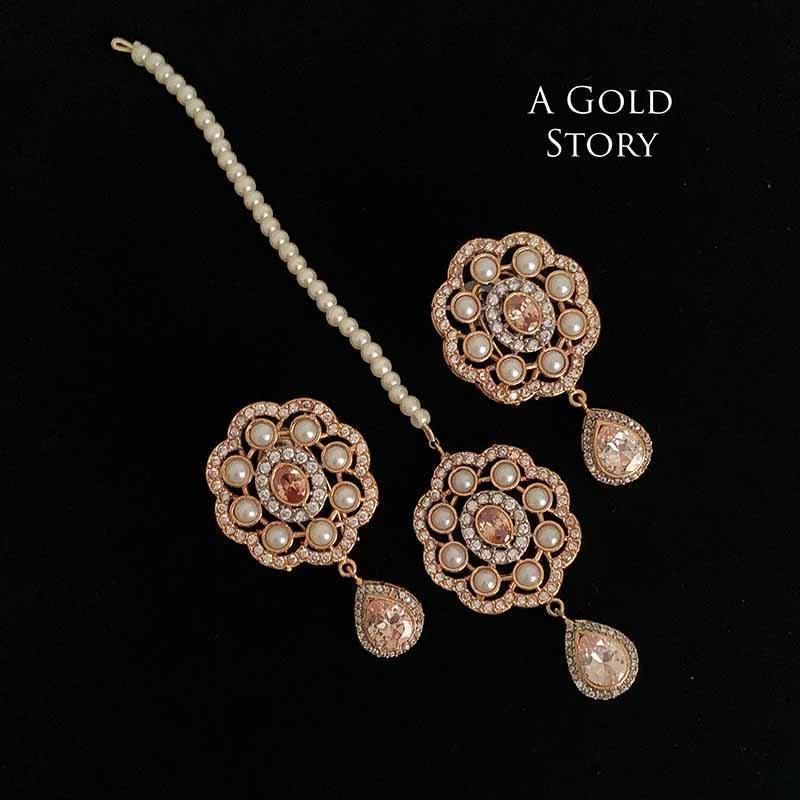 SAANVI CHOKER SET CHAMPAGNE