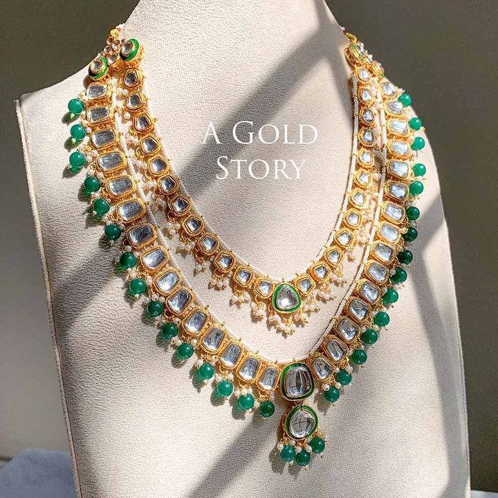 MEHAR MAALA SET EMERALD GREEN