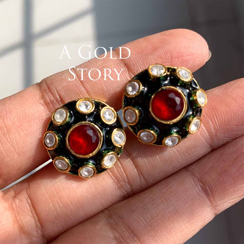 AADIMU CHOKER SET MAROON/ RED