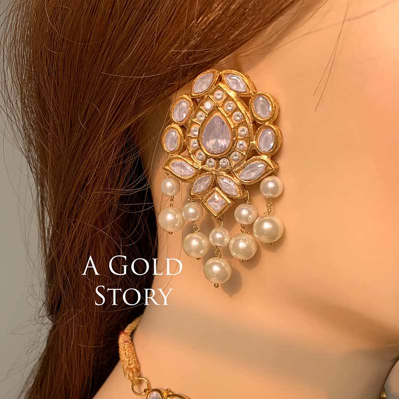 HIBISCUS BRIDAL KUNDAN POLKI SET