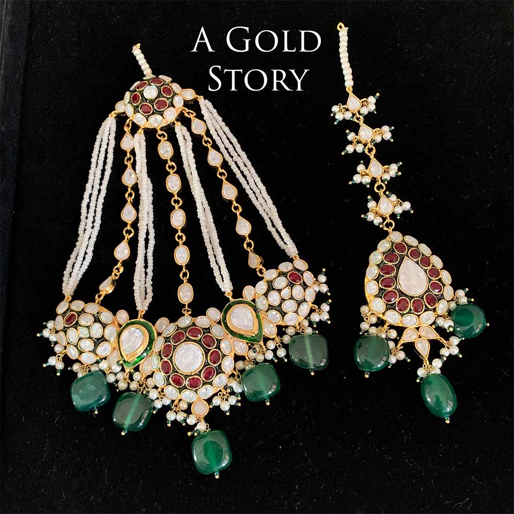 MAHA RANI KUNDAN POLKI MAALA BRIDAL SET