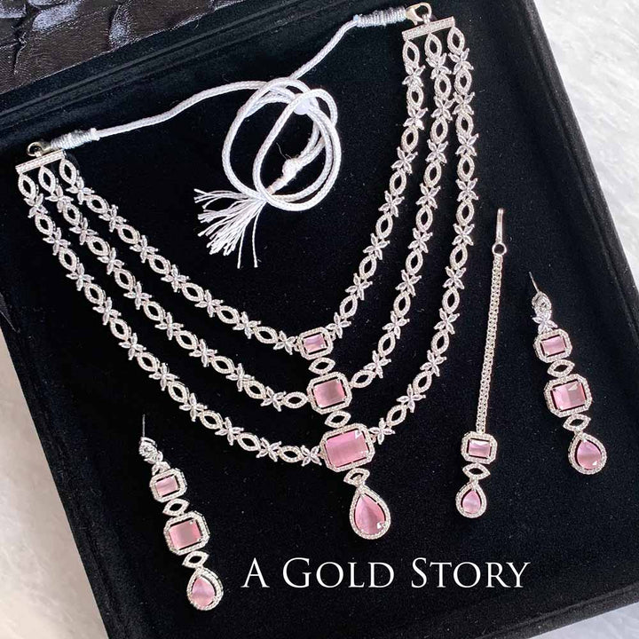NAMAR BRIDAL NECKLACE SET PINK