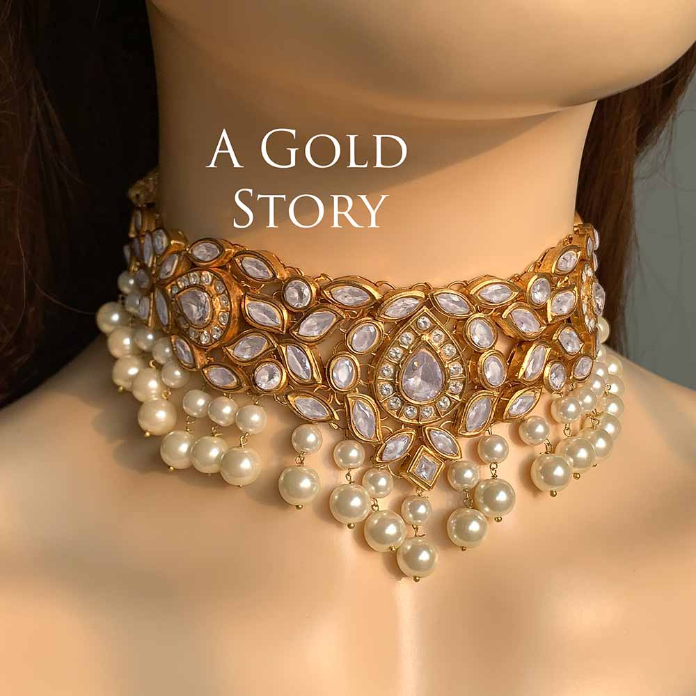 HIBISCUS BRIDAL KUNDAN POLKI SET