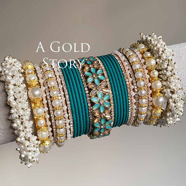 NAWAL BRIDAL BANGLES SET TEAL