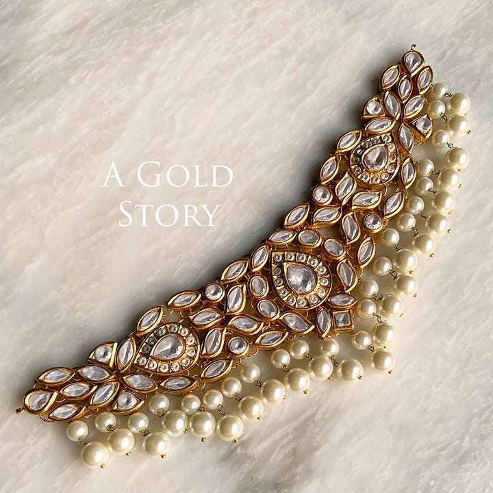 HIBISCUS BRIDAL KUNDAN POLKI SET