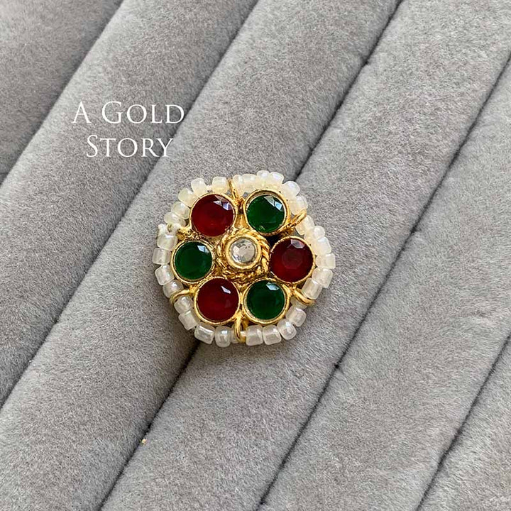 MAYA KUNDAN NOSERING MULTICOLOR