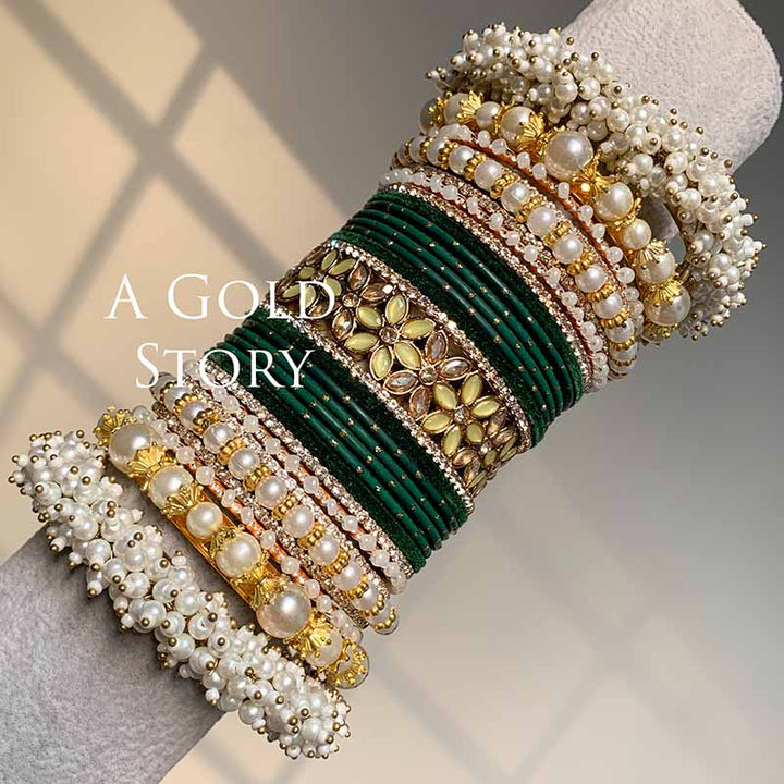 NAWAL BRIDAL BANGLES SET GREEN