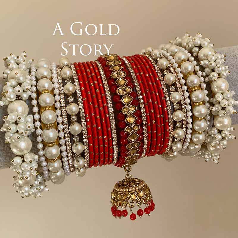 AFAANAA BRIDAL BANGLES SET RED