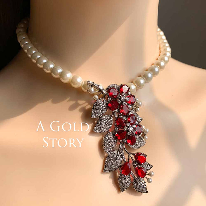 ARSHIN NECKLACE SET RED