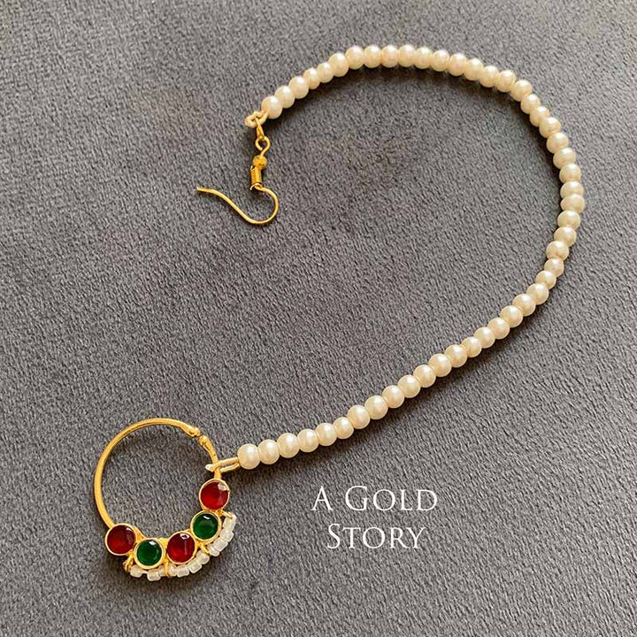 MASOOMA KUNDAN NOSERING GREEN AND RED