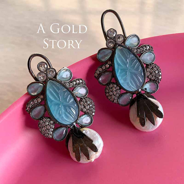 OLGA EARRINGS AQUA BLUE