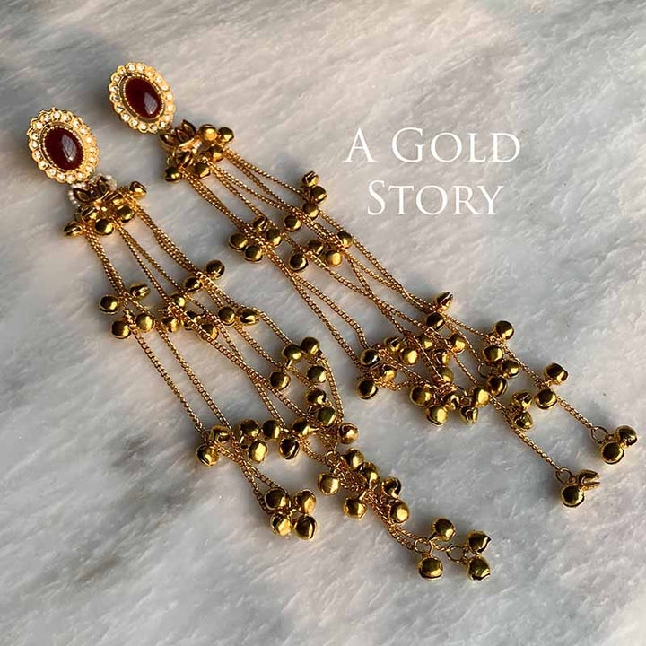 ZAINAB EARRINGS MAROON