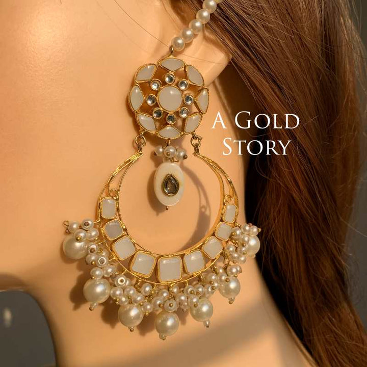 RANG MAHAL KUNDAN EARRINGS PEARL
