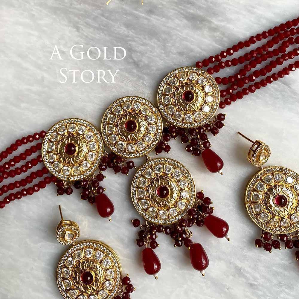 SHREYA CHOKER SET RED