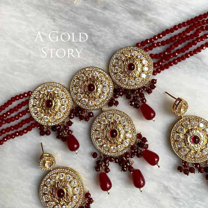 SHREYA CHOKER SET RED