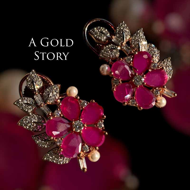 DIANA EARRINGS HOT PINK