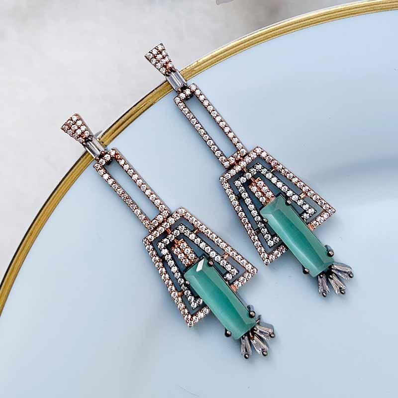JULES EARRINGS VICTORIA MINT GREEN - A GOLD STORY