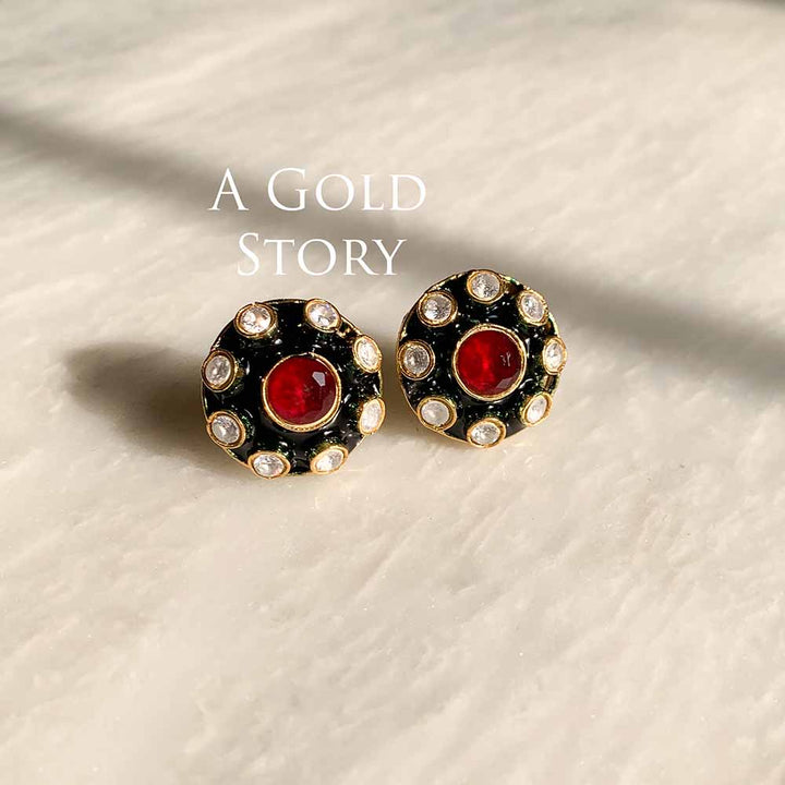 AADIMU CHOKER SET MAROON/ RED