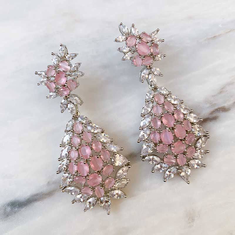HADIA EARRINGS BABY PINK - A GOLD STORY