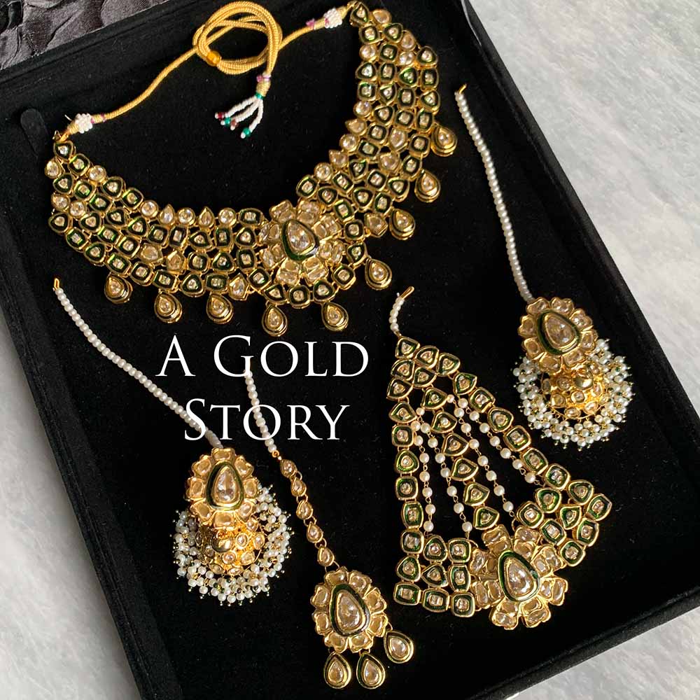 EYANA KUNDAN POLKI BRIDAL SET