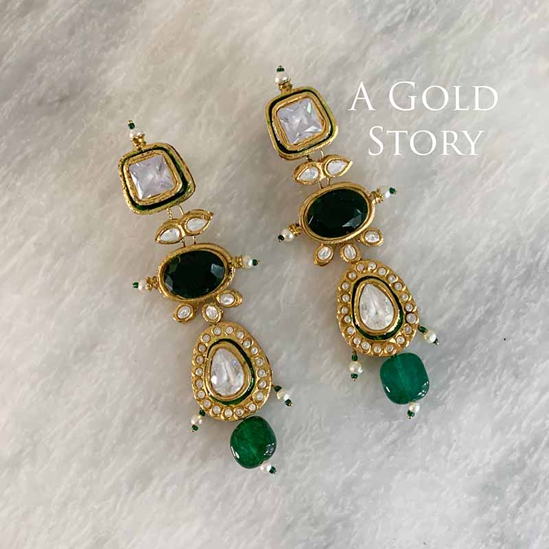AZMIA KUNDAN POLKI NECKLACE SET