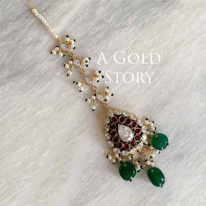 MAHA RANI KUNDAN POLKI MAALA BRIDAL SET