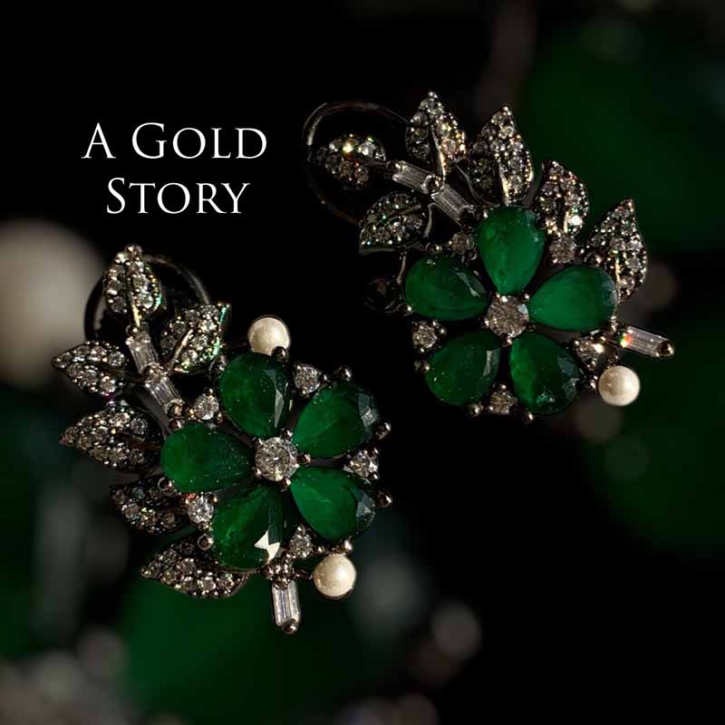 DIANA EARRINGS GREEN