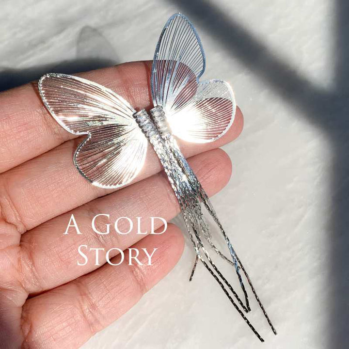 BUTTERFLY EARRINGS SILVER
