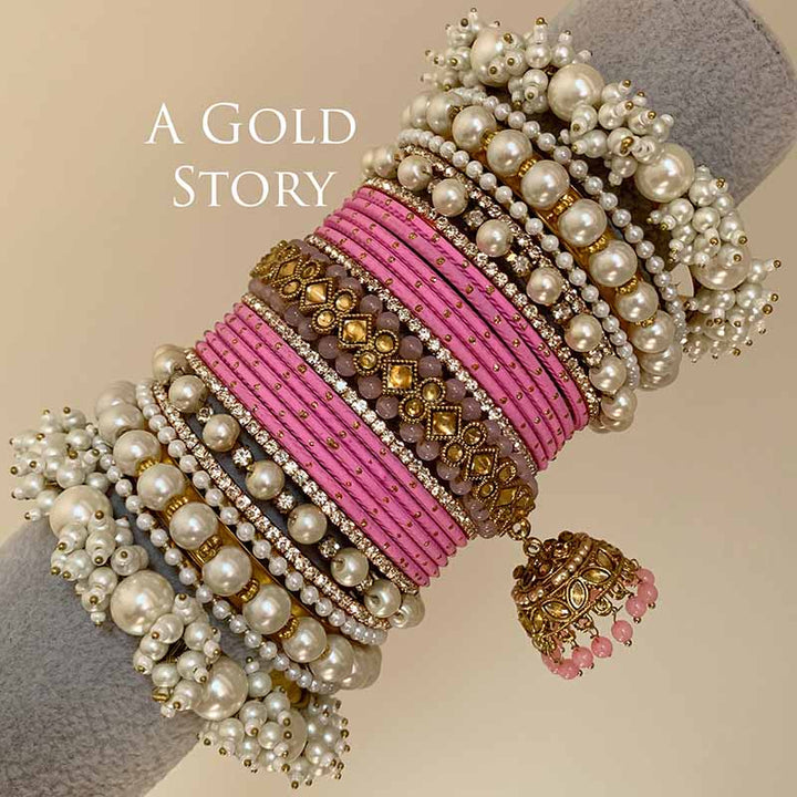 AFAANAA BRIDAL BANGLES SET PINK