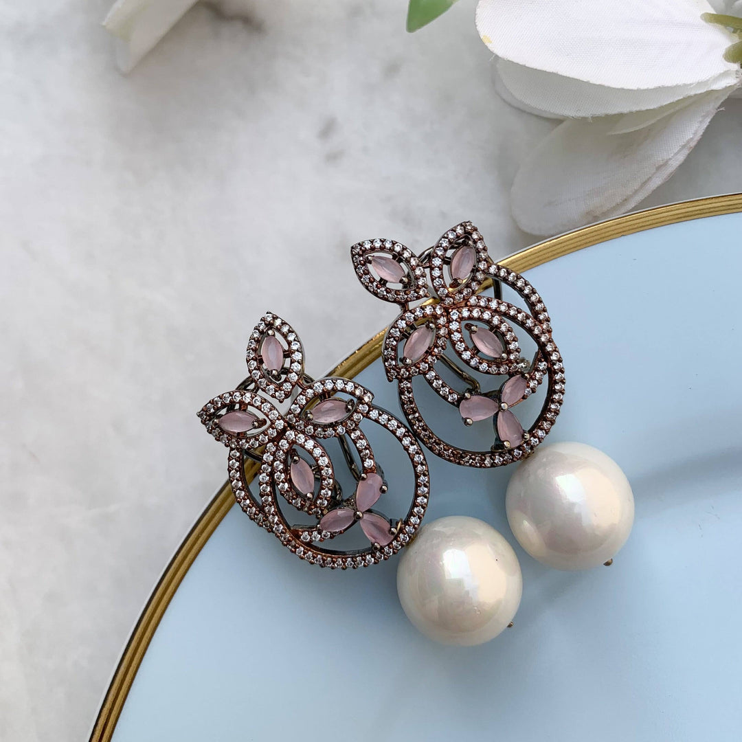 KITTY EARRINGS VICTORIA BABY PINK - A GOLD STORY