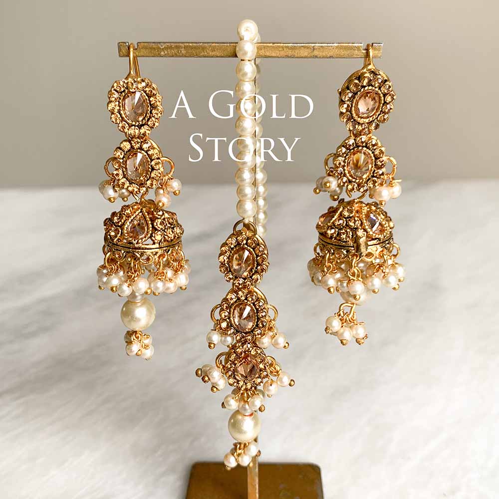 ARWA CHOKER SET CHAMPAGNE
